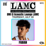 FABIÁN ACTUARÁ EN EL BMI EL ACOUSTIC LOUNGE DE LAMC 2026 EN NUEVA YORK